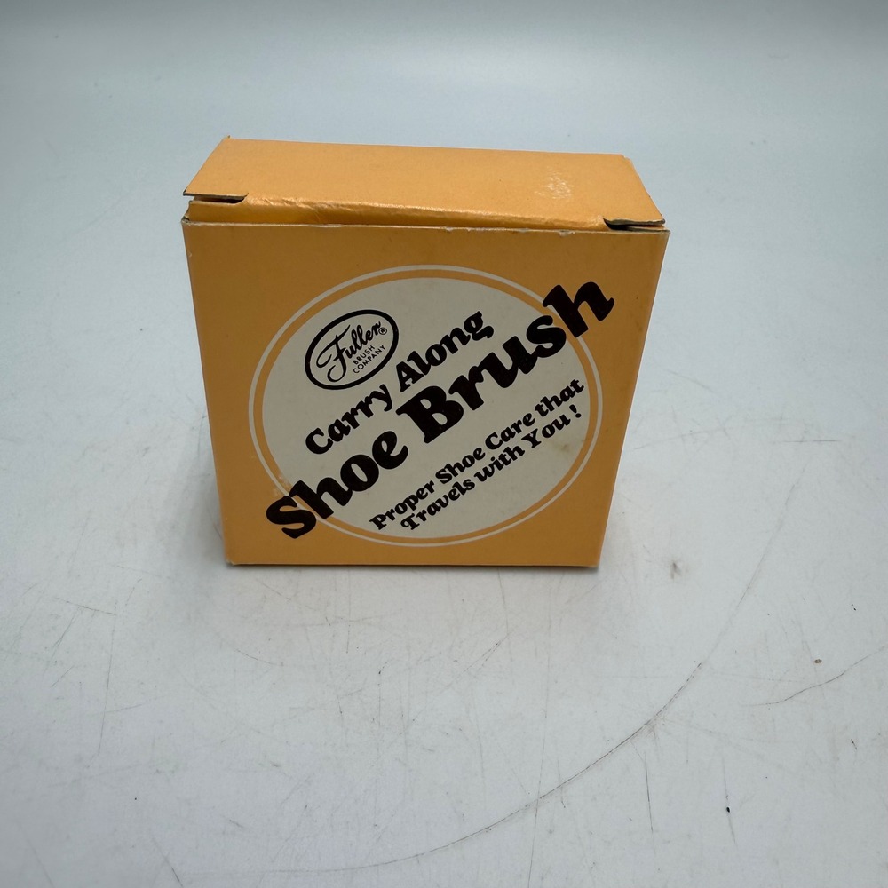 Vintage 70s Fuller Brush Company Carry Along Shoe Brush Swiss Made Travel Kit